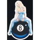 Mini Decal 8 Ball Babe