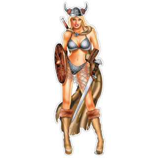 Viking babe decal 2.75"x8.13"