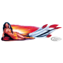 Indian girl left decal 2.68"x8.25