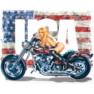 Miss Ride USA  5.46X4.23 decal