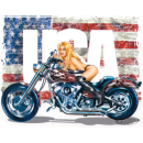 Miss Ride USA  5.46X4.23 decal