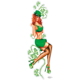 Irish lass babe decal 2.7"x8.3"