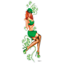 Irish lass babe decal 2.7"x8.3"