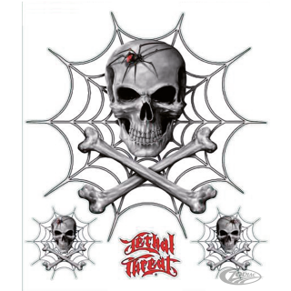 Black Widow spider skull 6x8 decal