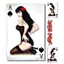 Ace of Spades Pin Up 5.5"x7"