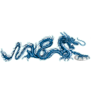 Blue dragon right decal 2.69"x8"