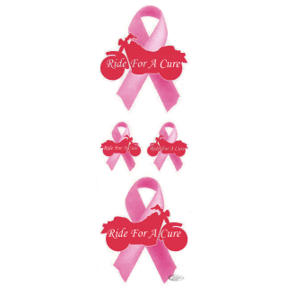 RIDE FOR A CURE 3X10IN DECAL