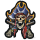 PIRATE CAPTAIN 6,5" X 5"