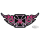 Pink Iron Cross patch 12.25"x5"