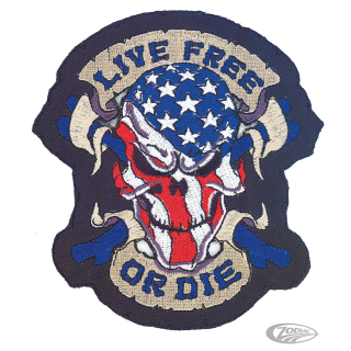 LIVE FREE OR DIE USA SKULL 11"X11,5"
