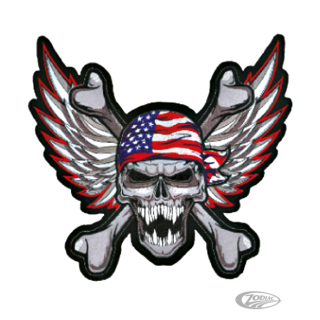 Winged USA Skull patch 11.25"x10.5"