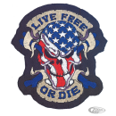 LIVE FREE OR DIE USA SKULL 6,5"X5"