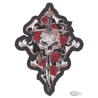 SKULL, DAGGER, ROSE  11" X 11,5"