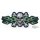 Green Flame Skull Mini Patch