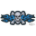 Blue Flame Skull Mini Patch