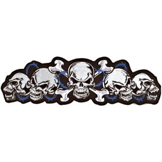 String of Skulls patch 12.25"x3.5"