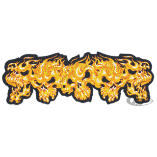 Fire Skulls patch 11.25"x4"