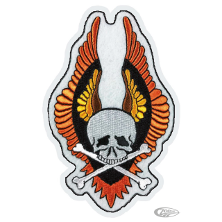 WING SKULL VINTAGE SERIES PATCH 4IN X 5.