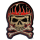VINTAGE HELMET SKULL PATCH