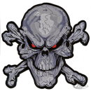 RED EYE SKULL LG PATCH