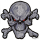 RED EYE SKULL LG PATCH