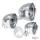 7" Hooded headlight assy groove pol