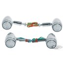 LED turn signals bullet chrome set4