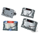 GZP Licencepl. LED chr/w skulls triangle
