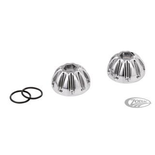 Knuckle grooved rockershaftnuts Chrome