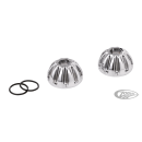 Knuckle grooved rockershaftnuts Chrome