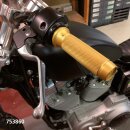 Knurled Moto Grips Gold HD cable