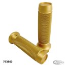 Knurled Moto Grips Gold HD cable