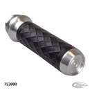 Lthr Moto Grips Natur/Blk Diamond TBW