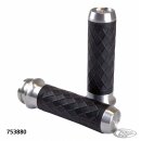 Lthr Moto Grips Natur/Blk Diamond TBW