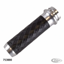 Lthr Moto Grips Natur/Blk Diamond TBW