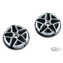 FIVE-SPOKE END CAPS F/KINETIC GRIPS, CHR