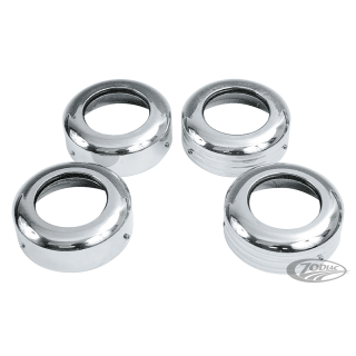 Fork leg dust Covers Smooth chr. pair