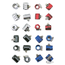 GZP 6Pck Hex hose end 1/4"+5/16"ID Red