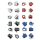 GZP 6Pck Hex hose end 1/4"+5/16"ID Blue