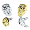 GZP Skull krommet Large gold blue eyes