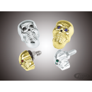 GZP Skull krommet Large gold blue eyes