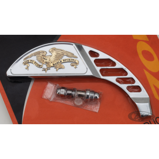 GZP Crescent mirror w/eagle GO/CHR R/H