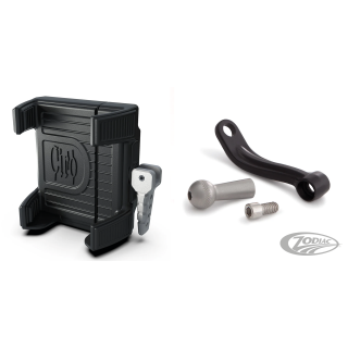 Phone Hldr w/o Chrgr mirror stem mnt Blk