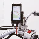 Phone Hldr w/Chargr mirror stem mnt Blk