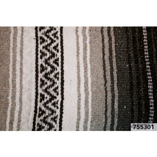 Mexican blanket Charcoal/Silver/wht/blk