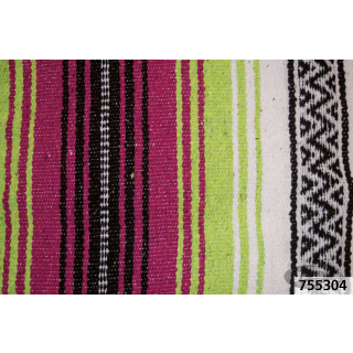 Mexican blanket Pink/apple green/white