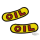 Pair sticker "OIL" for military oil cap