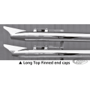 MCJ Lange Top Finned Endkappen für Royal 80, verchromt