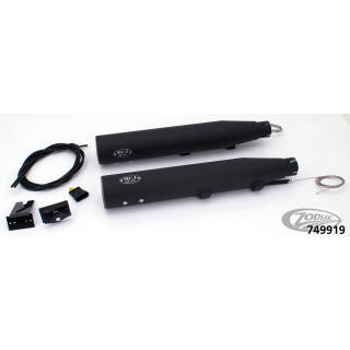 2in2 Royal mufflers FXSB Blk w/o end cap