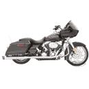 RACING DUALS CHR W/BLK TIPS FLH/T09-16